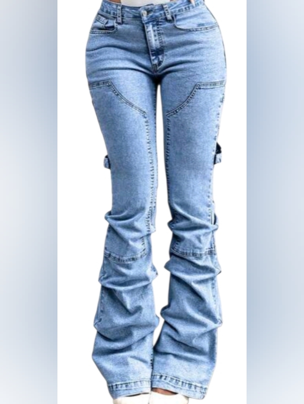Forever Slouch Cargo Jeans Large  30" Tall (10)